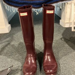 Heavily used hunter boots